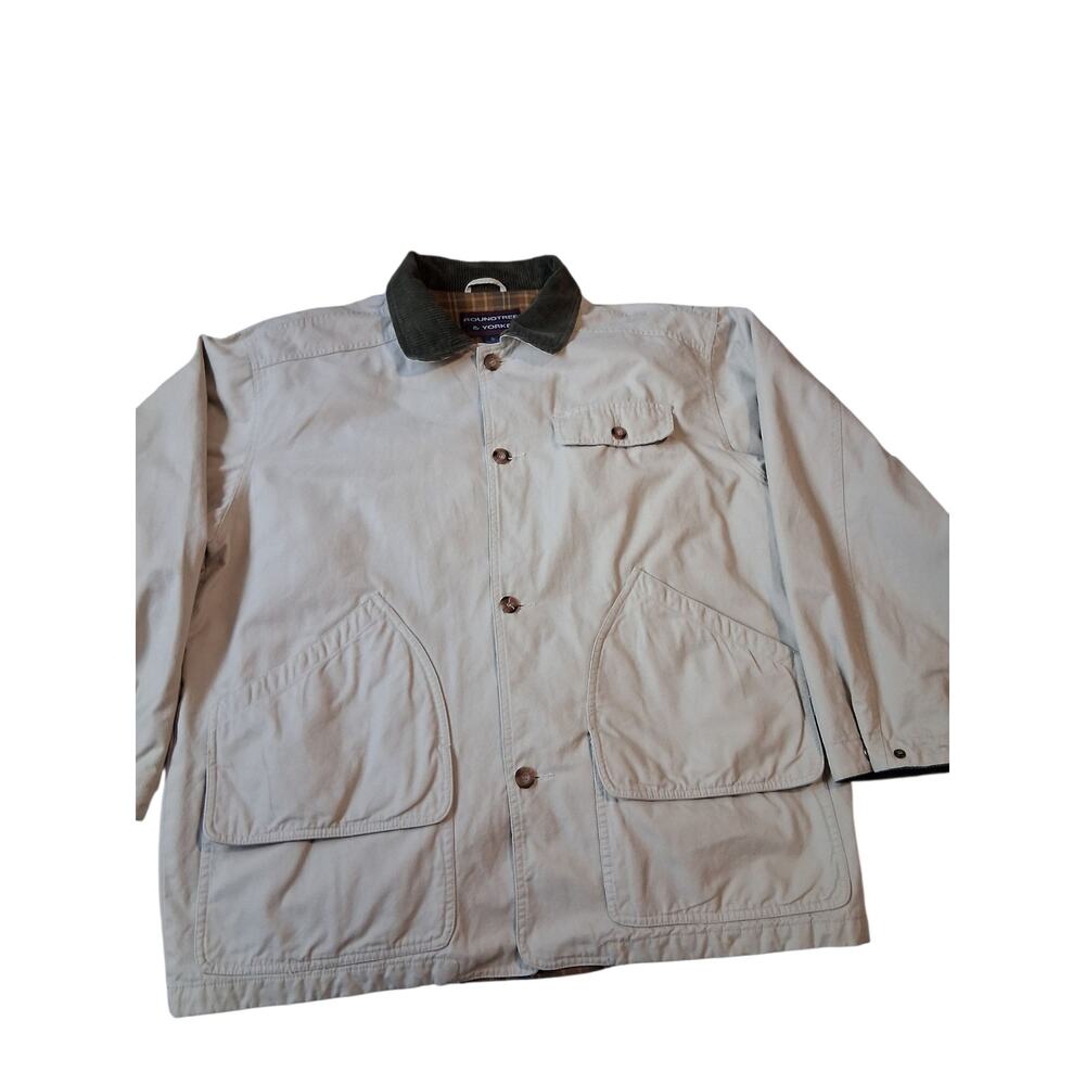 Y2K Vintage Roundtree & Yorke Men size XL Chore Barn Utility Field Corduroy Coat - Picture 9 of 16